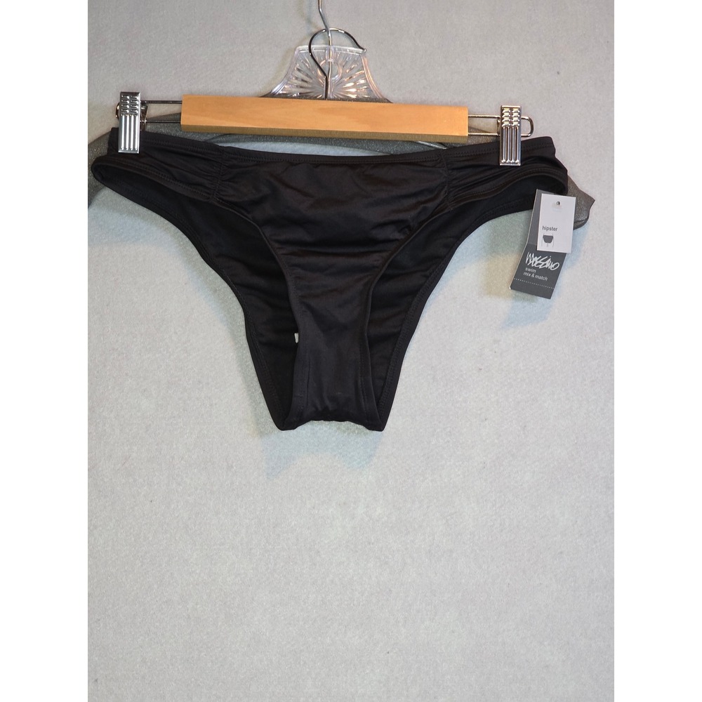 Mossimo Black Hipster Bikini Bottoms Scrunch Back Swim Small M08278 NWT